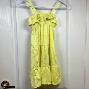 Girl 2T Yellow Summer Dress Long Strappy Floral Limited Too